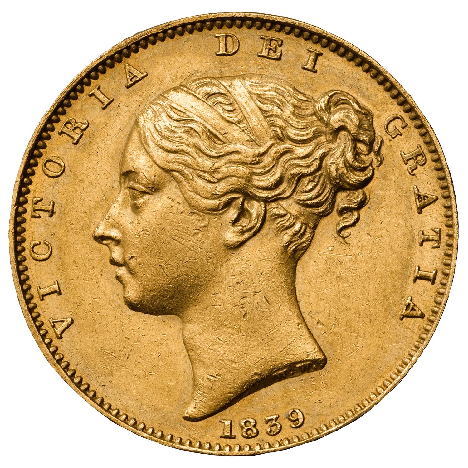 1839 Victoria Gold Sovereign Extremely Fine Condition