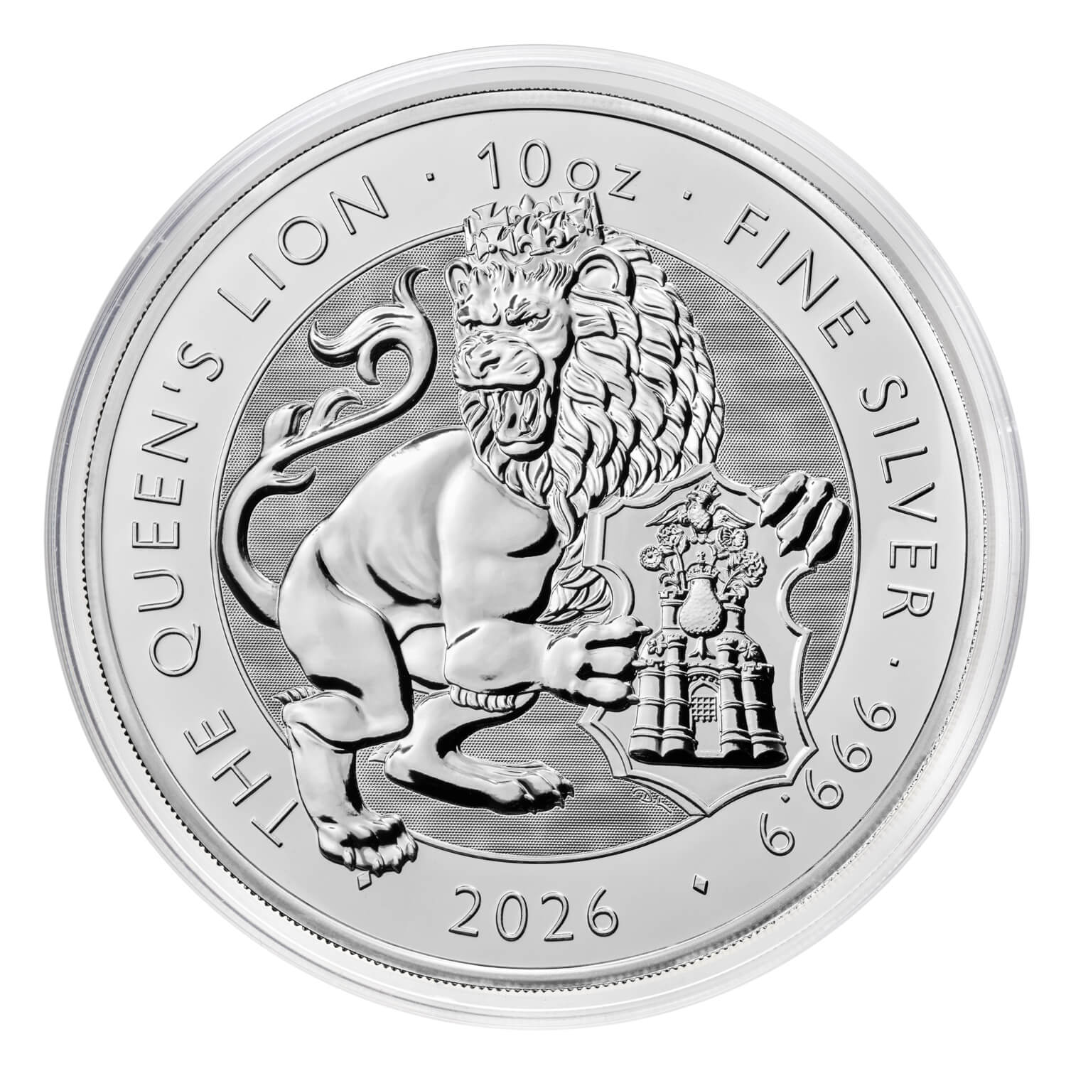 The Royal Tudor Beasts 2026 Queen’s Lion 10oz Silver Bullion Coin Bullion | 999.9 Fine Silver